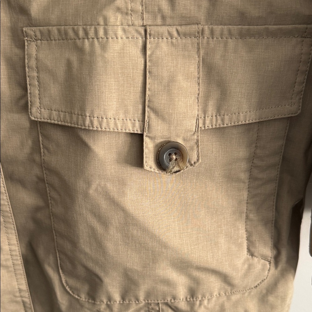 The North Face Khaki Jacket with Teal Lining - Picture 4 of 8